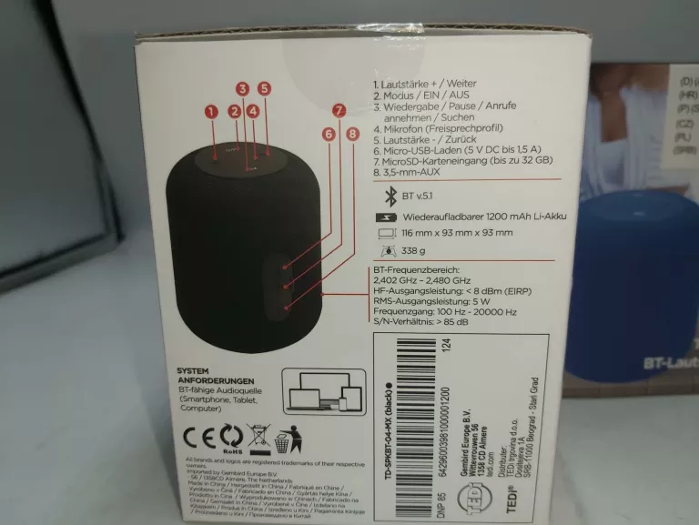 GŁOŚNIK BLUETOOTH TRAGBARER RÓŻNE KOLORY