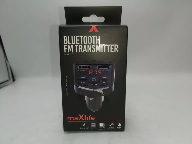 TRANSMITER SAMOCHODOWY BLUETOOTH MAXLIFE FM