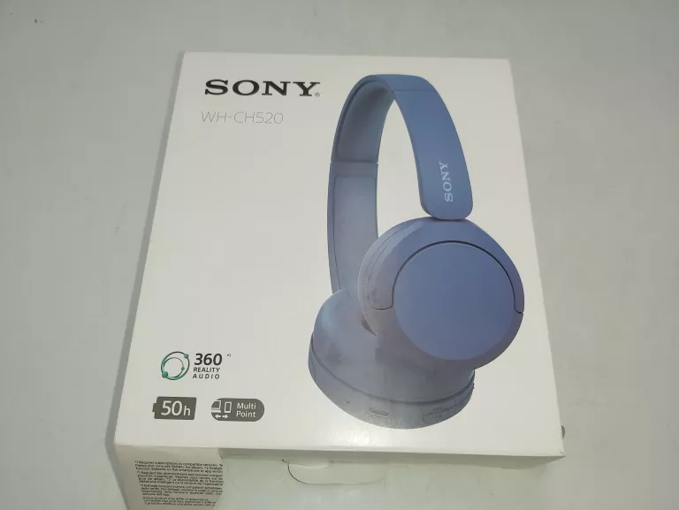 SŁUCHAWKI BLUETOOTH SONY WH-CH520 NIEBIESKIE, KOMPLET!!!