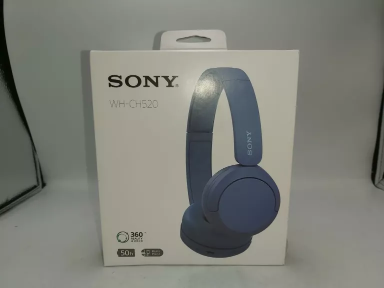 SŁUCHAWKI BLUETOOTH SONY WH-CH520 NIEBIESKIE, KOMPLET!!!