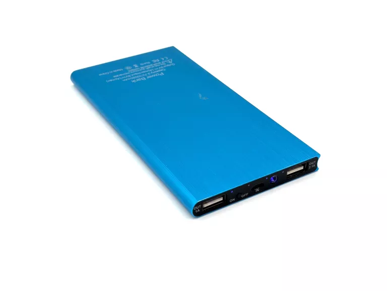 POWER BANK 20000MAH 2USB 1A 2.1A MICROUSB NIEBIESKI