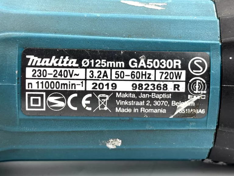 SZLIFIERKA KĄTOWA MAKITA GA5030R 720W 125MM 11000RPM (2019R)