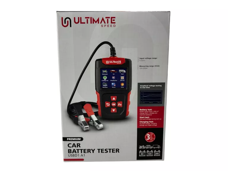 TESTER AKUMULATORA ULTIMATE SPEED CAR BATTERY TESTER USBD1 A1