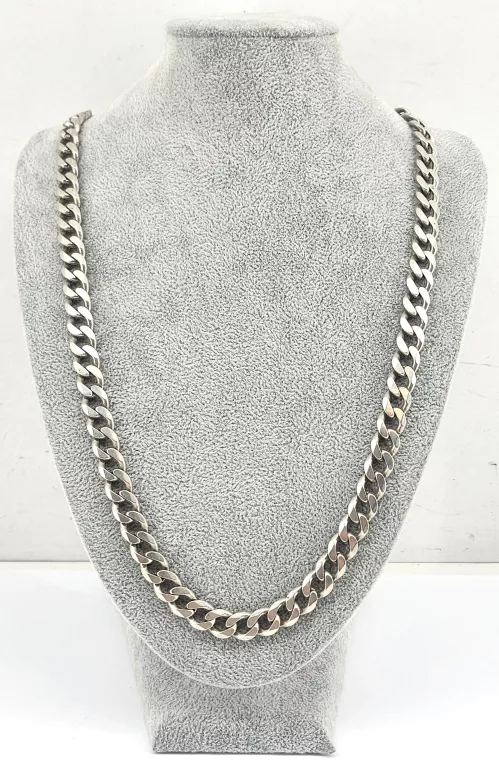 OKAZAŁY SREBRNY ŁAŃCUSZEK 82,61G 925