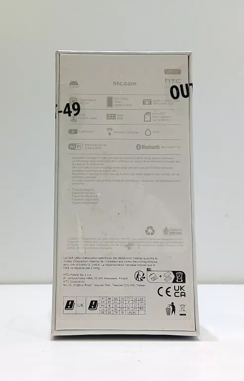 TELEFON HTC DESIRE 22 PRO 128/8 GWAR DO 27-08-2026 - CZARNY!
