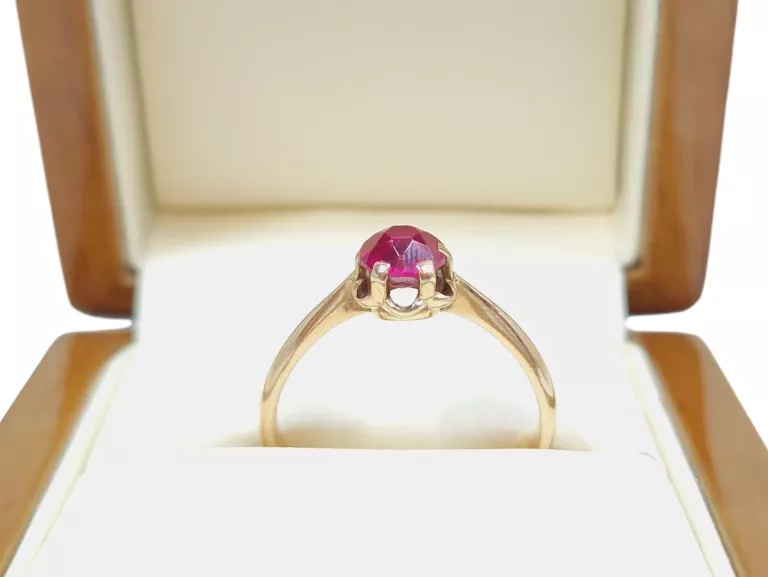 delikatny-zloty-pierscionek-z-rozowym-kamieniem-273g-585-14k-r19-stan-11323-2