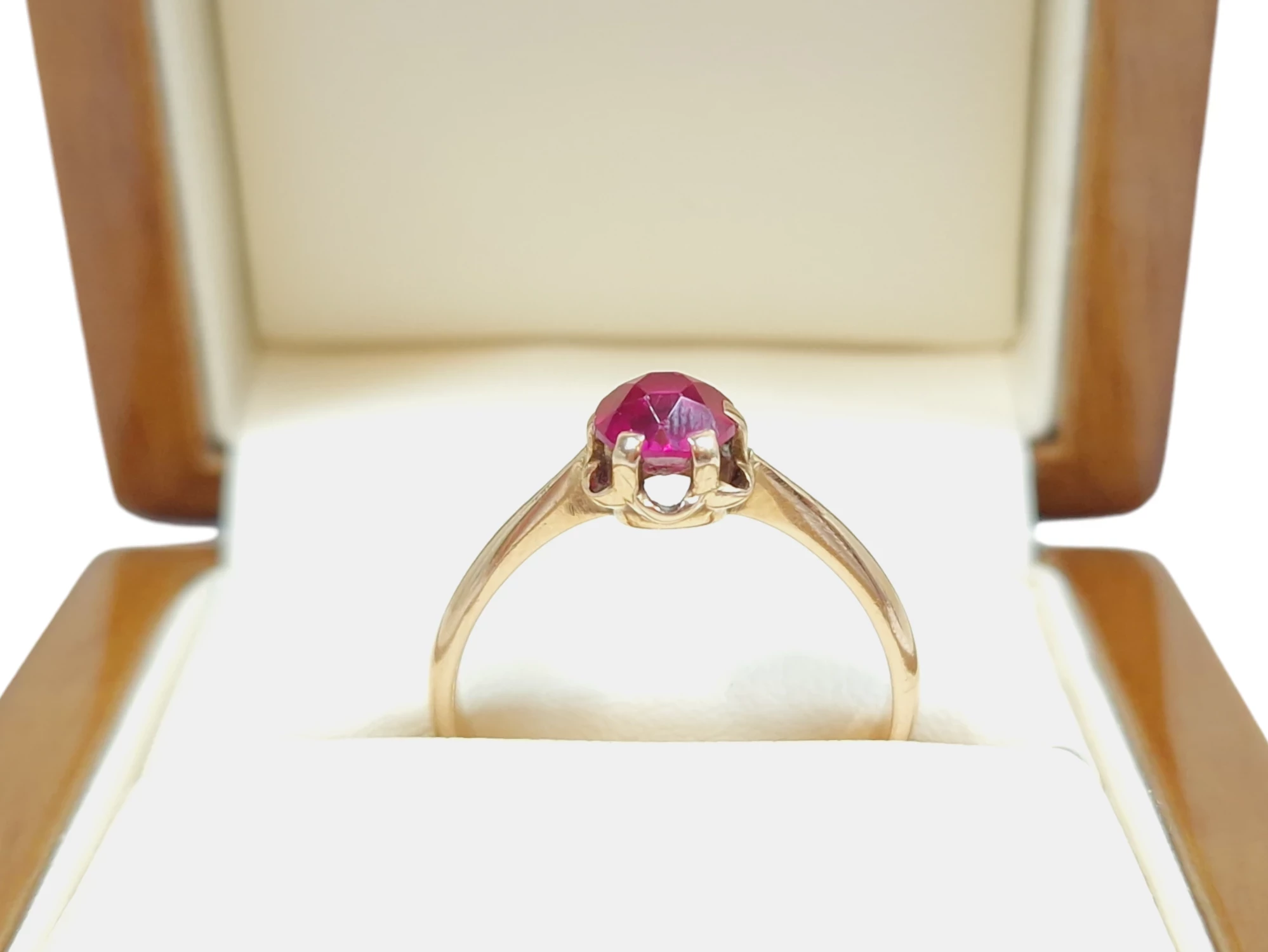 delikatny-zloty-pierscionek-z-rozowym-kamieniem-273g-585-14k-r19-stan-11323-2