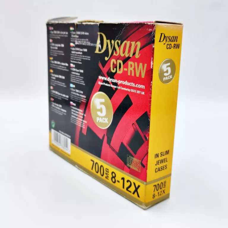 DYSAN PŁYTY CD-RW HIGH SPEED 700MB 8-12X 5-PACK