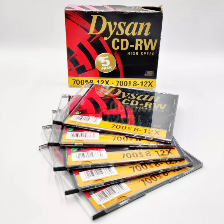 DYSAN PŁYTY CD-RW HIGH SPEED 700MB 8-12X 5-PACK