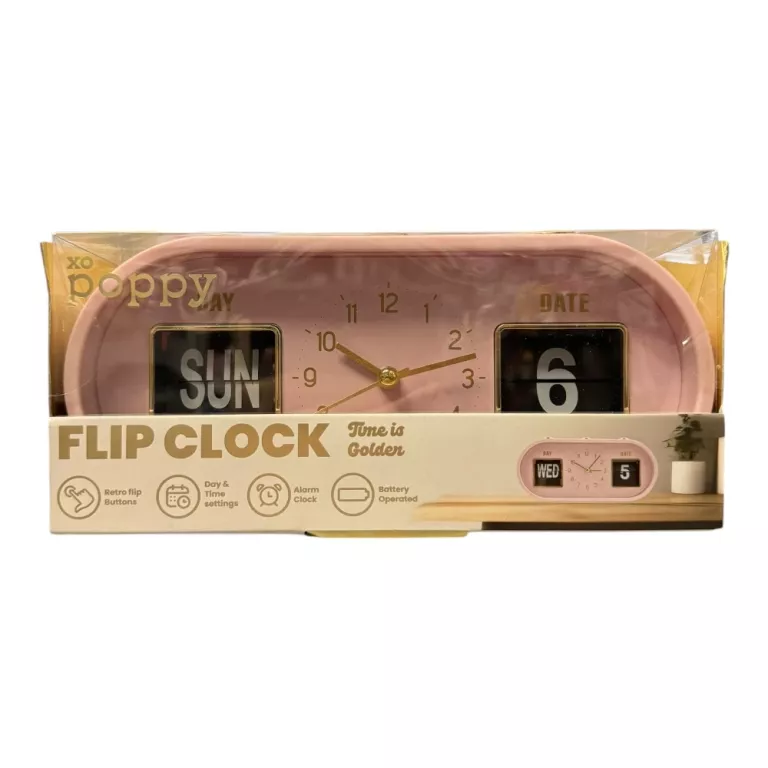 ZEGAREK FLIP CLOCK XO POPPY