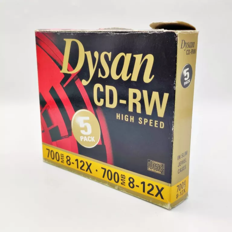 DYSAN PŁYTY CD-RW HIGH SPEED 700MB 8-12X 5-PACK