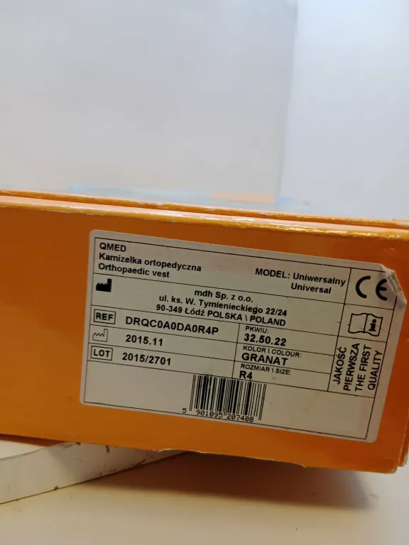 KAMIZELKA ORTOPEDYCZNA QMED KOMPLET