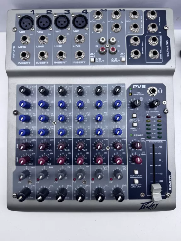 MIKSER ANALOGOWY PEAVEY PV8 STUDYJNY OKABLOWANIE