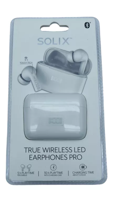 SŁUCHAWKI SONIX TRUE WIRELESS LED EARPHONES PRO BIAŁE