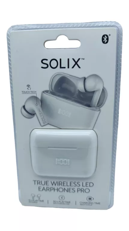 SŁUCHAWKI SONIX TRUE WIRELESS LED EARPHONES PRO BIAŁE