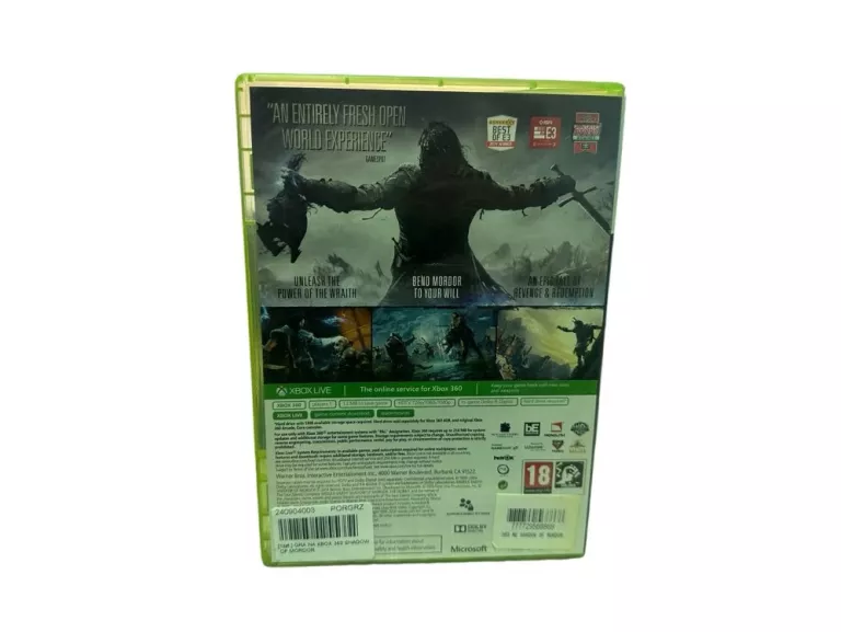 GRA NA XBOX 360 SHADOW OF MORDOR