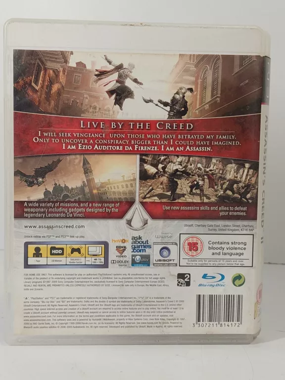 ASSASSIN'S CREED II SONY PLAYSTATION 3 (PS3)