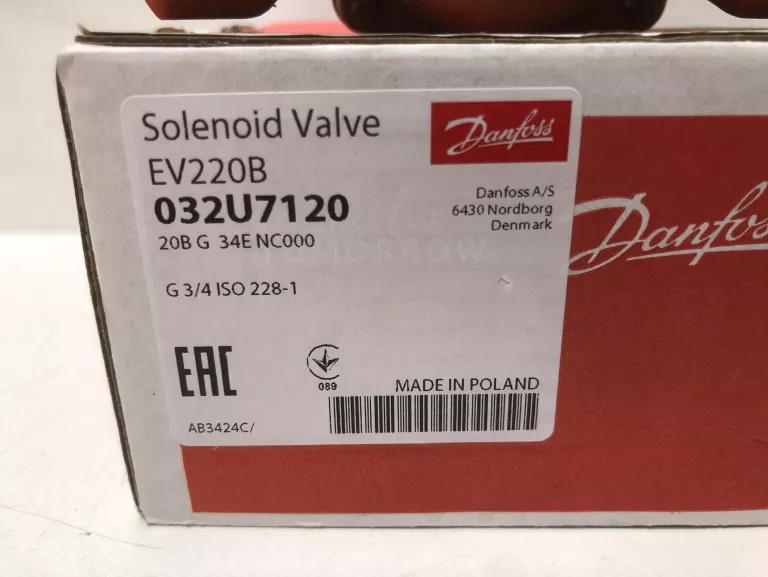 ZAWÓR DANFOSS SOLENOID VALVE EV220B 032U7120