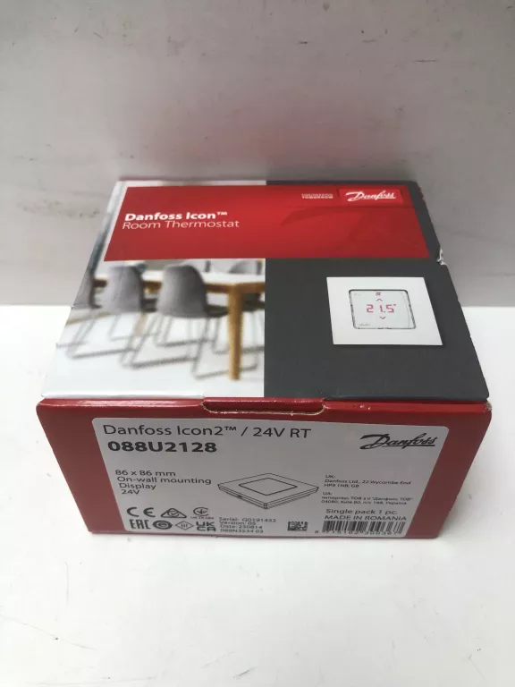 DANFOSS ICON ROOM THERMOSTAT 088U2128