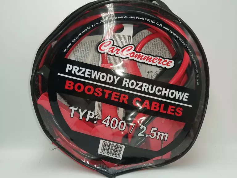 KABLE PRZEWODY ROZRUCHOWE 400A 2,5M CAR COMMERCE