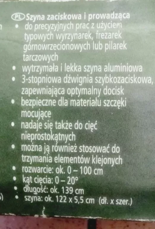 SZYNA ZACISKOWA PROWADNICA Z MECHANIZMEM BLOKUJĄCYM 100CM #POLECAM#