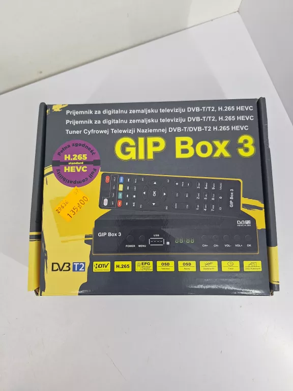 DEKODER DVB-T2 GIP BOX 3 BEZ PILOTA !!!!