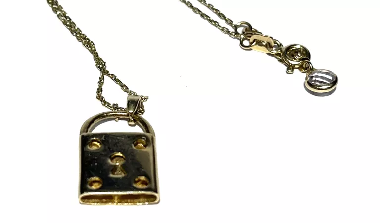 ZŁOTY ŁAŃCUSZEK Z KŁODKĄ  585 4,70G