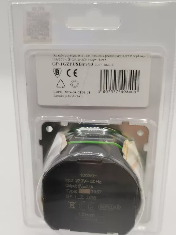 GNIAZDO POJEDYNCZE Z USB OSPEL WARTO OKAZJA