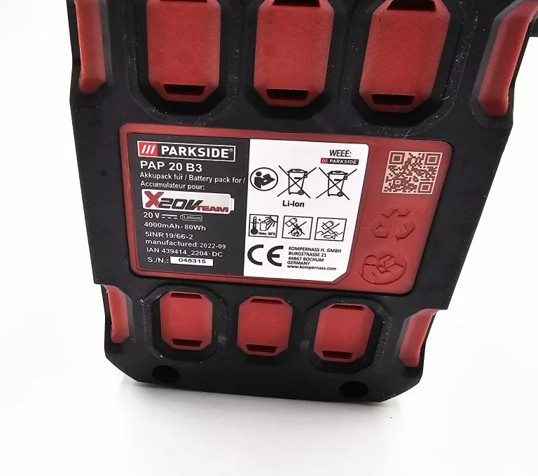 KLUCZ UDAROWY PARKSIDE PASSK 20-LI A1 + AKUMULATOR + ŁADOWARKA + WALIZKA