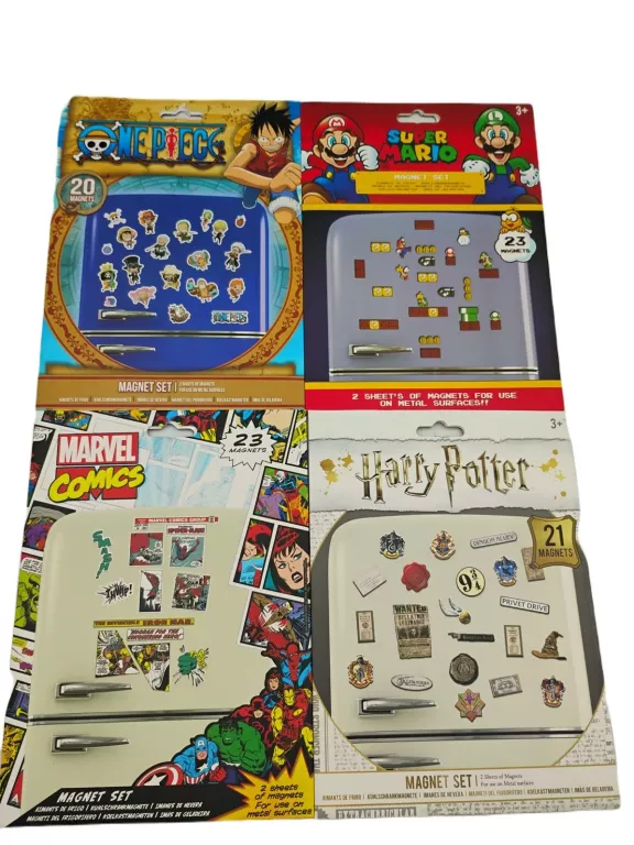MAGNESY NA LODÓWKĘ MIX SUPER MARIO MARVEL HARRY POTTER NEPEC