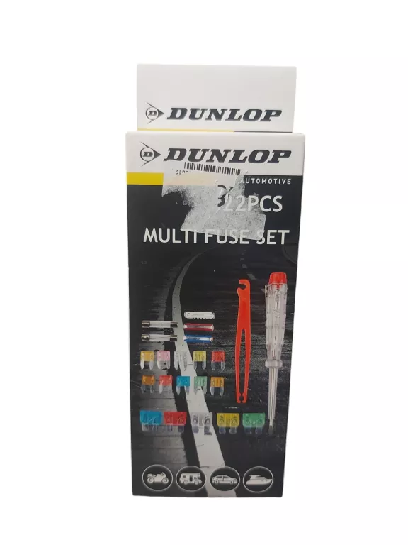 DUNLOP ZESTAW 22 BEZPIECZNIKÓW Z TESTEREM NAPIĘCIA