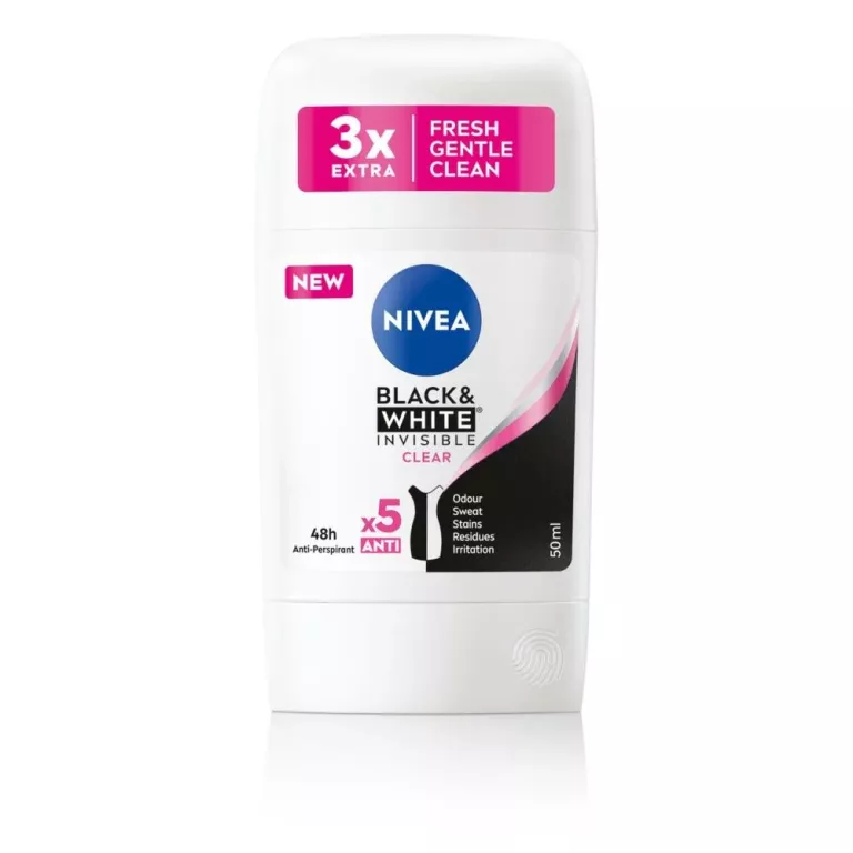 NIVEA DEZODORANT W SZTYFCIE DAMSKI BLACK & WHITE INVISIBLE CLEAR 50ML