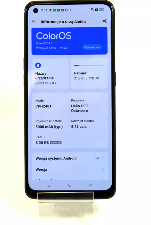 TELEFON OPPO RENO 8T 8/128GB PUDEŁKO