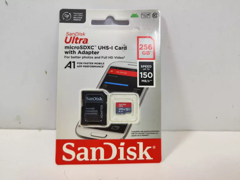 KARTA PAMIECI SANDISK ULTRA MICROSDXC 256 GB + ADAPTER