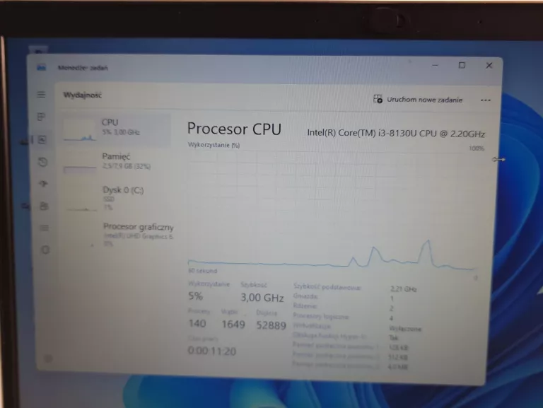 LAPTOP HP PAVILION 14-CE006AUR I3 8GEN/8GBRAM/256SSD/UHD620