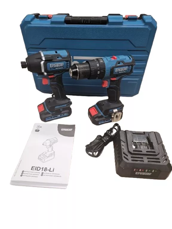 ZESTAW WKRĘTARKA + ZAKRĘTARKA ERBAUER 18V