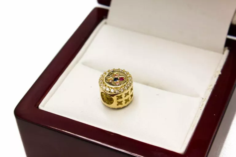 ZŁOTY KORALIK BEADS DO BRANSOLETEK MODUŁOWYCH 1,93G 585 CH03