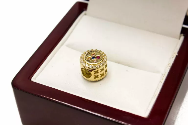 ZŁOTY KORALIK BEADS DO BRANSOLETEK MODUŁOWYCH 1,93G 585 CH03