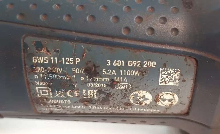 SZLIFIERKA KĄTOWA BOSCH GWS 11-125