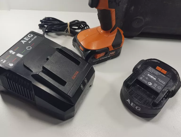 WIERTARKO-WKRĘTARKA AEG BS 14-G2 WALIZKA 2 BATERIE ŁADOWARKA