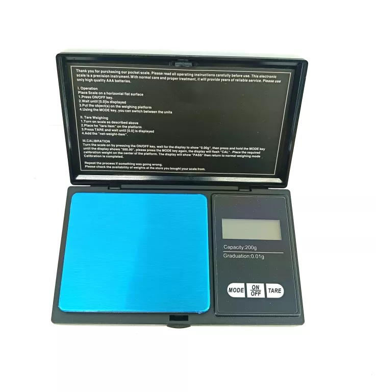 ELEKTRONICZNA WAGA JUBILERSKA W-004 0,01G/200G