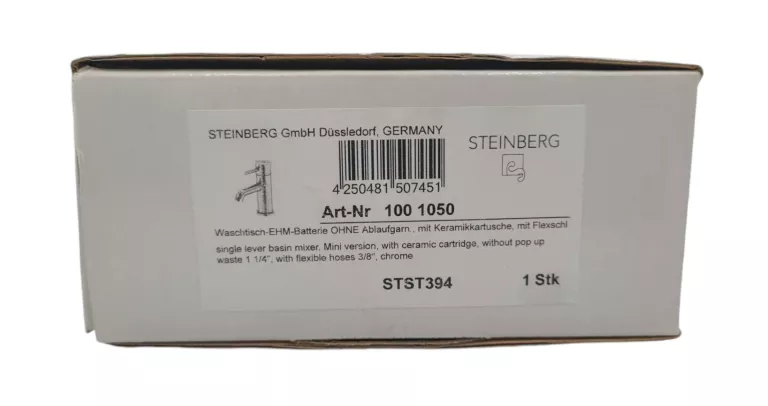 STEINBERG SERIA 100 BATERIA UMYWALKOWA NISKA BEZ KORKA AUTOMATYCZNEGO CHRO