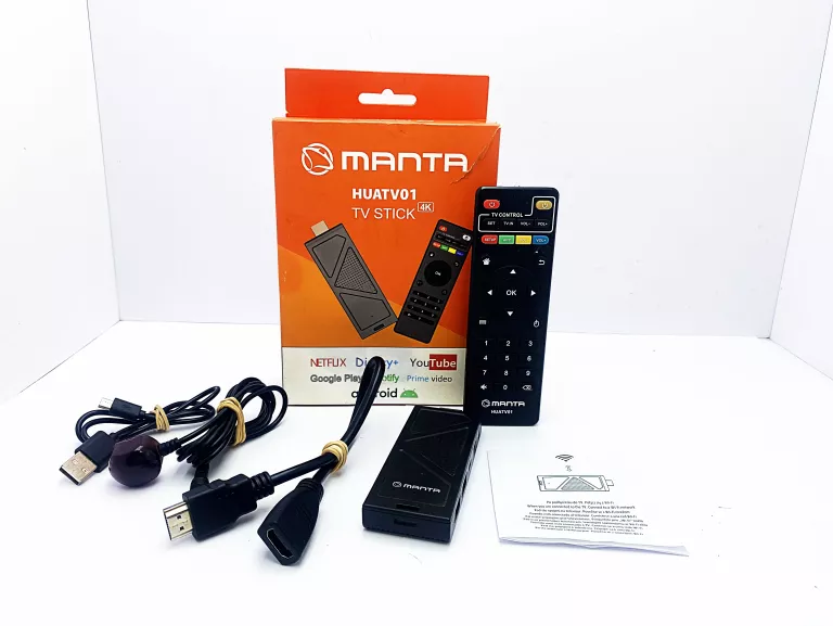 MANTA HUATV01 TV STICK 4K HDMI ANDROID USB