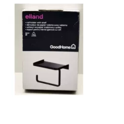 UCHWYT NA PAPIER GOODHOME ELLAND Z KLAPKĄ CZARNY