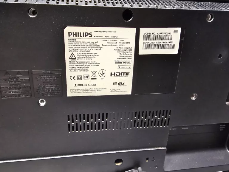 TELEWIZOR PHILIPS 43PFT5503/12 BEZ PILOTA