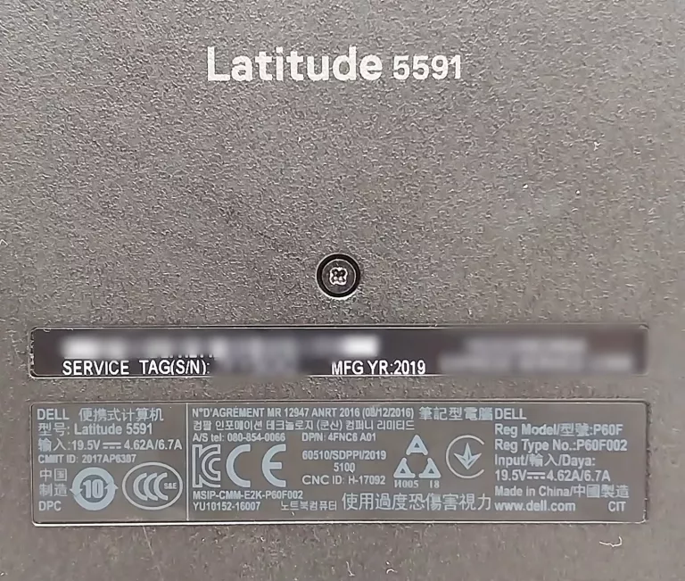 LAPTOP DELL LATITUDE 5591 I7 16/512GB W10 + ZASILACZ