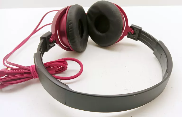SŁUCHAWKI NAUSZNE SONY MDRZX110B CZERWONE PRZEWODOWE