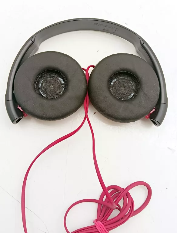 SŁUCHAWKI NAUSZNE SONY MDRZX110B CZERWONE PRZEWODOWE