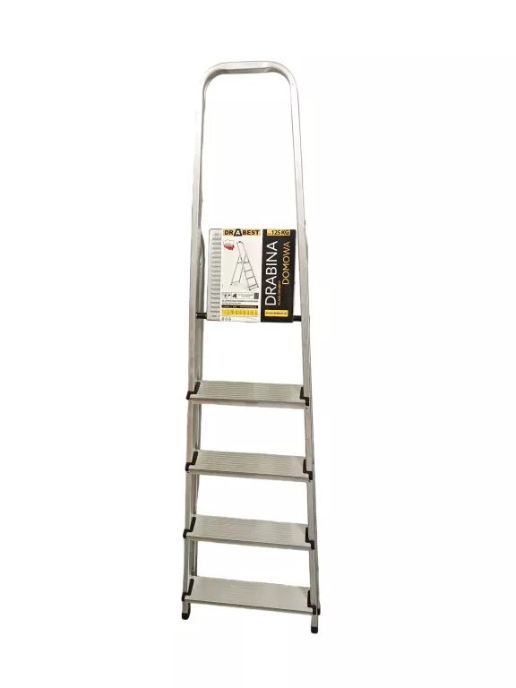DRABINA ALUMINIOWA 5 STOPNIOWA - DRABEST | MAX 125KG |