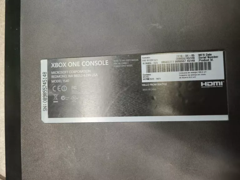 KONSOLA XBOX ONE 500GB FULL ZESTAW 1540 ,2 PADY.,GRY.KINECT